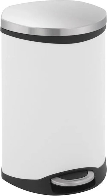 PROREGAL Treteimer in Muschelform, Weiß, 18 Liter, H x B x T: 52,4 x 29,8 x 33,6 cm - Bild 1