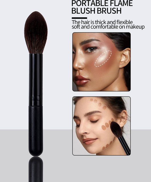 KOSSHOW Puder-Rouge-Pinsel, Multifunktional, Schwarz - Bild 1
