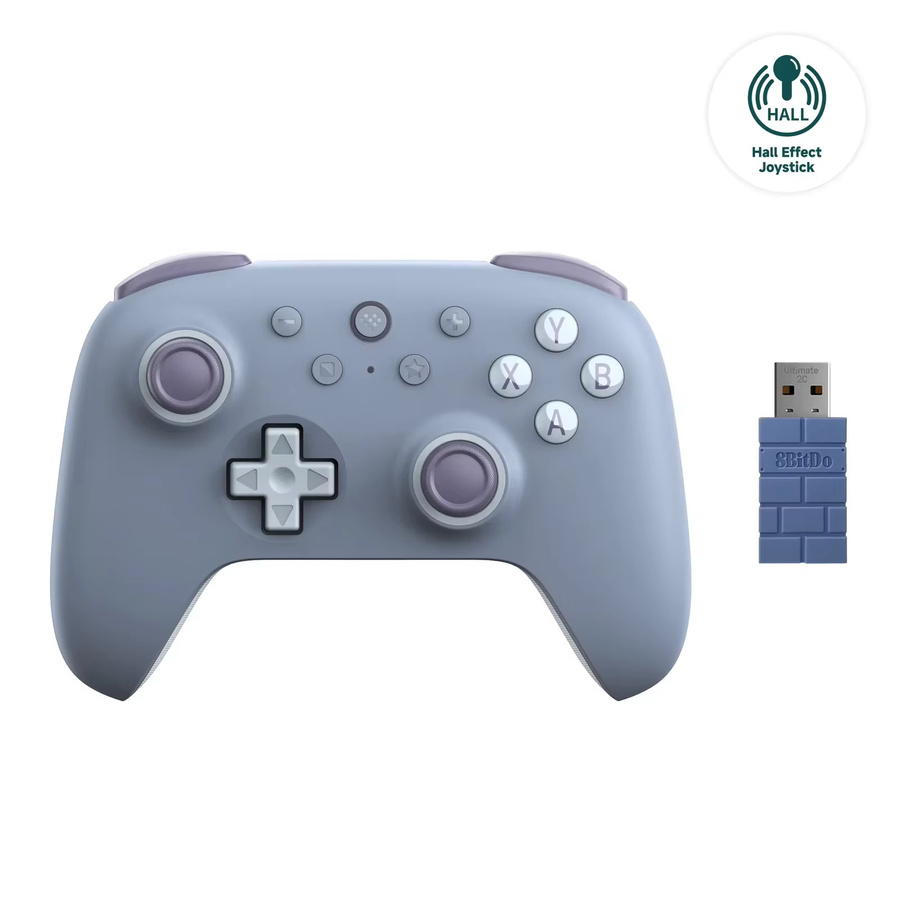 8BitDo Ultimate 2C Wireless 2.4G Gaming Controller mit Hall-Effekt-Joystick in Blau für PC, Steam Deck, Android und Raspberry Pi - Bild 3