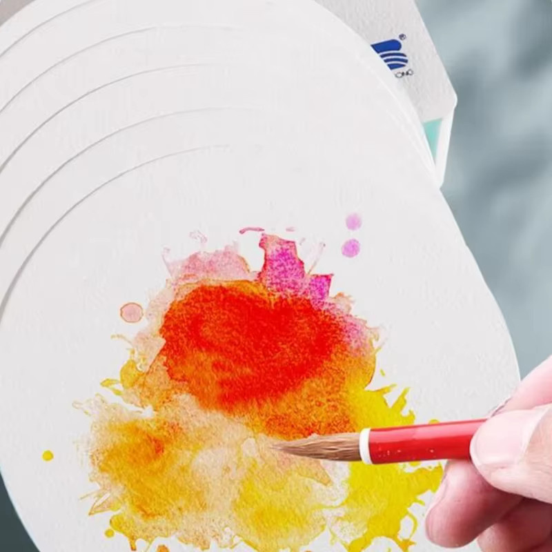 Baohong Aquarellpapier aus 100 % Baumwolle für professionelle Malerei, Farbe: Weiß, 300 g/m² - Bild 3