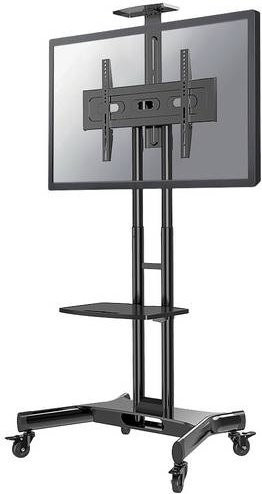 Neomounts NM-M1700BLACK TV-Rollwagen für Flachbild-Displays von 32 bis 75 Zoll, bis 50 kg belastbar, höhen- und tiefenverstellbar mit Kabelführung, schwarz - Bild 1