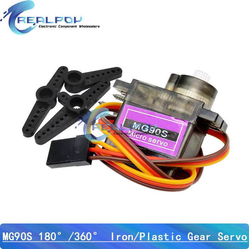 REALPOY Servomotor SG90 SG92R MG90S mit Metallgetriebe und Kupferzahn für Arduino UNO DIY mechanische Modelle, Hubschrauber und Boote - Bild 2
