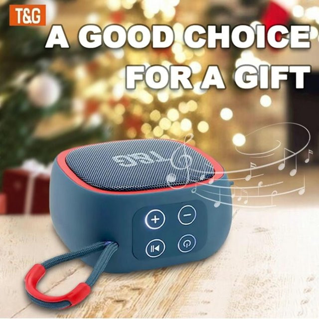T&G TG659 Tragbarer Bluetooth-Lautsprecher mit FM-Radio und Bass, Wasserdichter Mini-Lautsprecher in Grün oder Blau - Bild 1