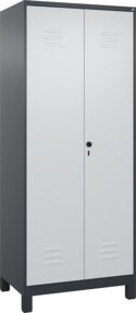 C+P PSA Doppel-Spind Classic PLUS mit 2 Abteilen, Füße, Sicherheits-Drehriegel, Farbe: Anthrazitgrau/Lichtgrau, H x B x T: 195 x 80 x 50 cm - Bild 1