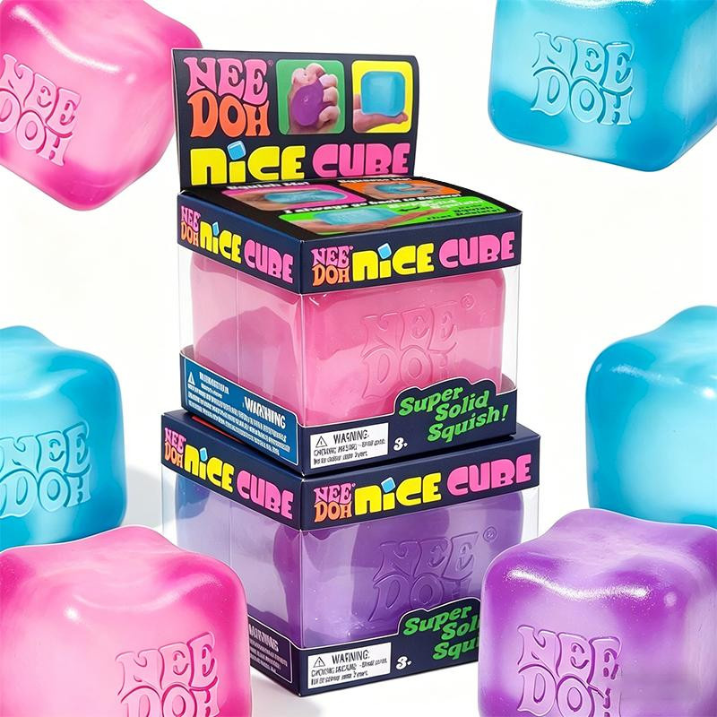 Schylling Needoh Maltose Nice Cube, Fidget Spielzeug, blau - Bild 4