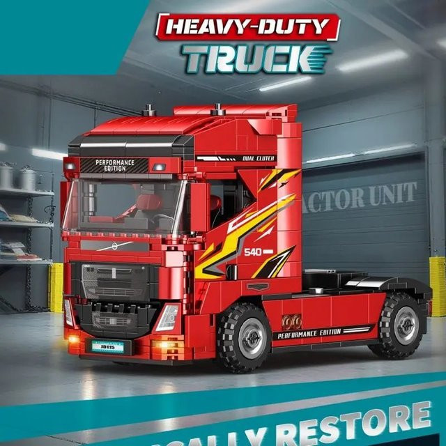 XMWL LKW-Kopfmodell Bausteine Technik-Serie, Schwerlast-LKW Sattelzugmaschine, Spielzeug - Bild 1