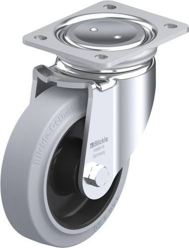 Blickle Lenkrolle LUH-POEV 160R-SG in Grau und Schwarz mit 160 mm Rad-Durchmesser und einer Tragfähigkeit von 400 kg - Bild 1