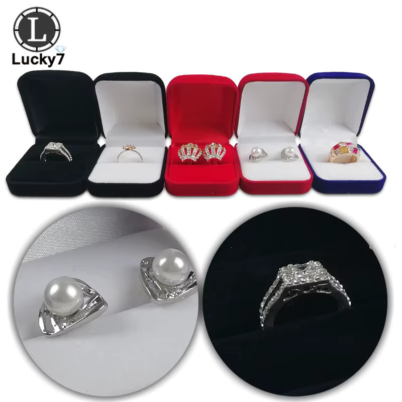 Schmuckbox von luckyiasv zur Aufbewahrung von Ringen, Ohrringen und Schmuck in Rot und Schwarz - Bild 2