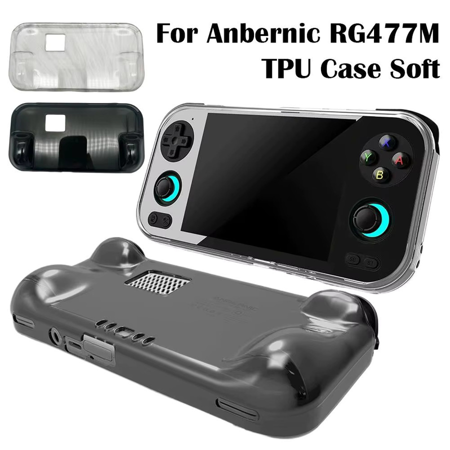 Anbernic RG477M Schutzhülle aus weichem TPU in Transparent mit Wärmeableitungslöchern - Bild 5