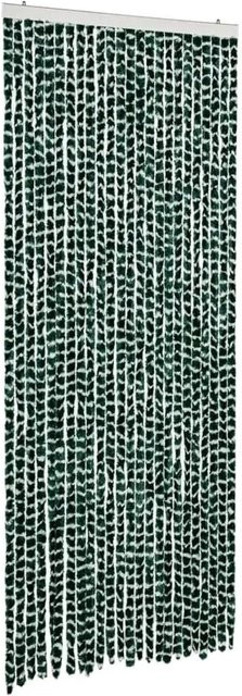 vidaXL Fliegenvorhang aus Chenille in Grün und Weiß, B/H: 100 x 230 cm, thermoisolierend und schalldämmend - Bild 1