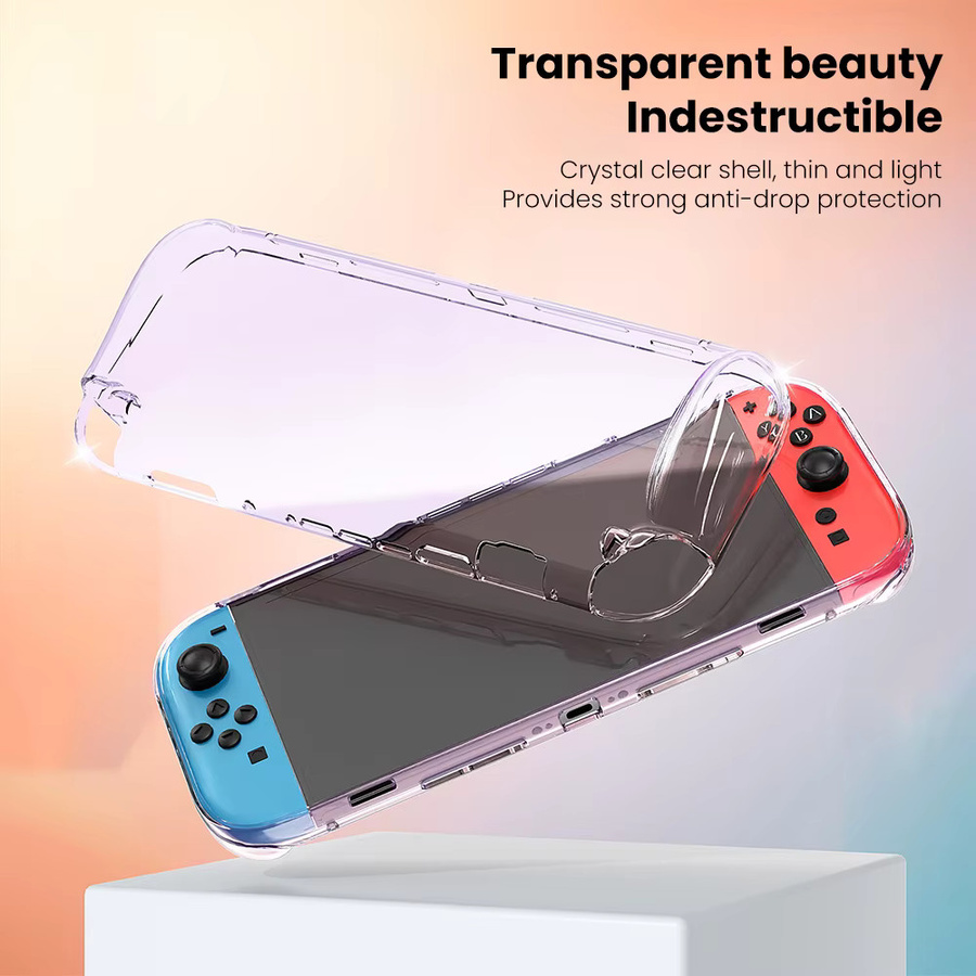 Colorvan Silikon Schutzhülle für Nintendo Switch 2 2025, Transparent, TPU Handheld Spielkonsole Zubehör - Bild 2