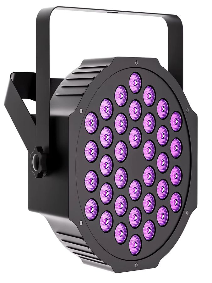 U'King 4er Set UV Schwarzlicht LED Bühnenstrahler mit 108W und 36 LED pro Gerät, DMX512 und Fernbedienung für DJ, Disco und Shows - Bild 6