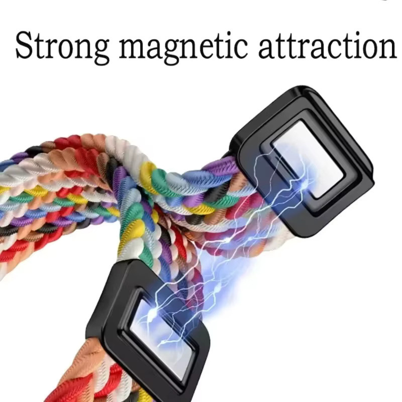 Huawei Uhrenarmband Nylon, magnetisch, geflochten, Multicolor, Unisex - Bild 4