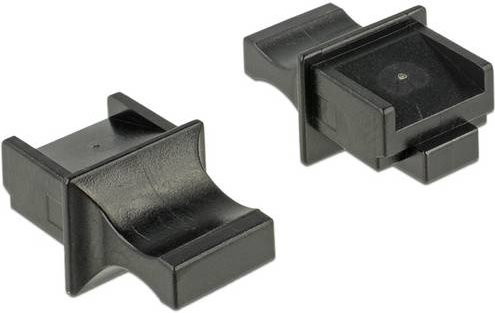 Delock 64020 Staubschutz für RJ45 Buchsen mit Griff, 10 Stück, Schwarz - Bild 1