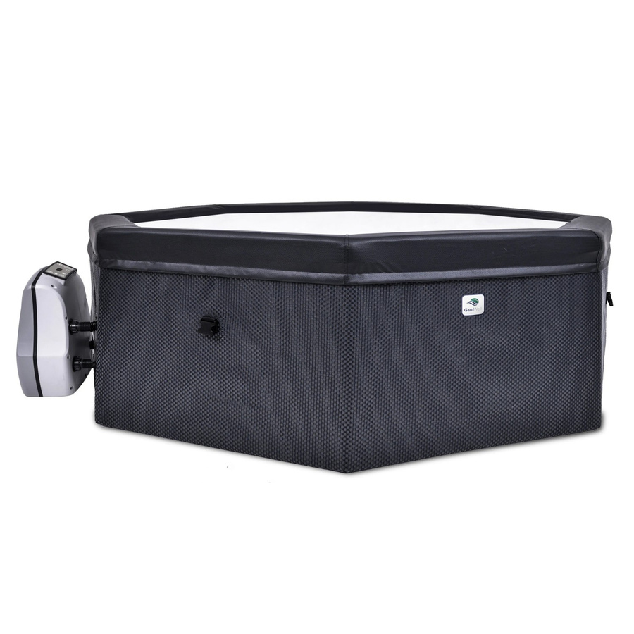 GardWell Whirlpool Unos aufblasbar für 6 Personen, achteckig, Anthrazit, Durchmesser: 193 cm, Höhe: 70 cm - Bild 2