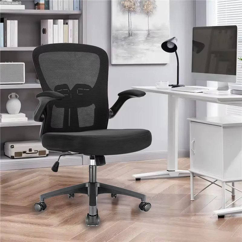 Durrafy Ergonomischer Bürostuhl in Schwarz mit verstellbaren Armlehnen und Netzstoff für Home Office und Gaming - Bild 2