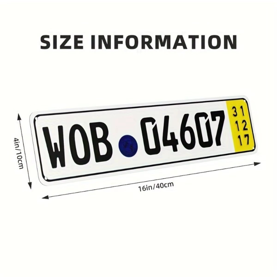 CIFBUY Retro-Nummernschild aus Metall mit Aluminium-Logo in Weiß zur Dekoration für Heim, Café oder Restaurant - Bild 2