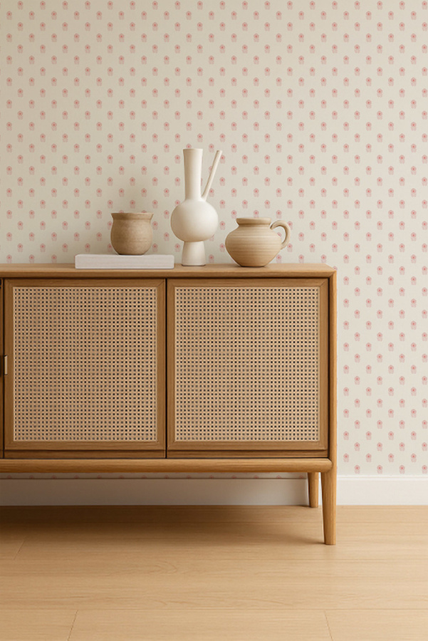 Scion Tapete Ditsy Daisy in Blush Pink mit floralem Botanik-Muster im skandinavischen Design aus Vlies - Bild 2