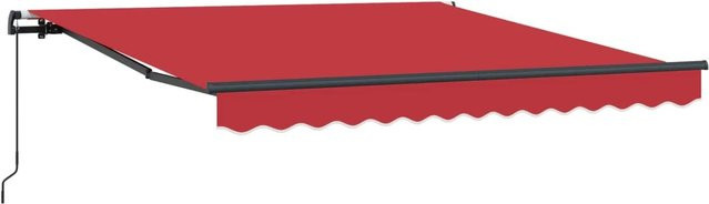 vidaXL Einziehbare Markise Rot aus Polyester und Stahl B/T/H: 300 x 250 x 165 cm - Bild 1