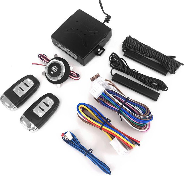 VehicleKit 12-Volt Universal Ein-Klick-Startsystem für schlüssellosen Zugang, Alarmsystem und Fernstart in Bunt - Bild 1