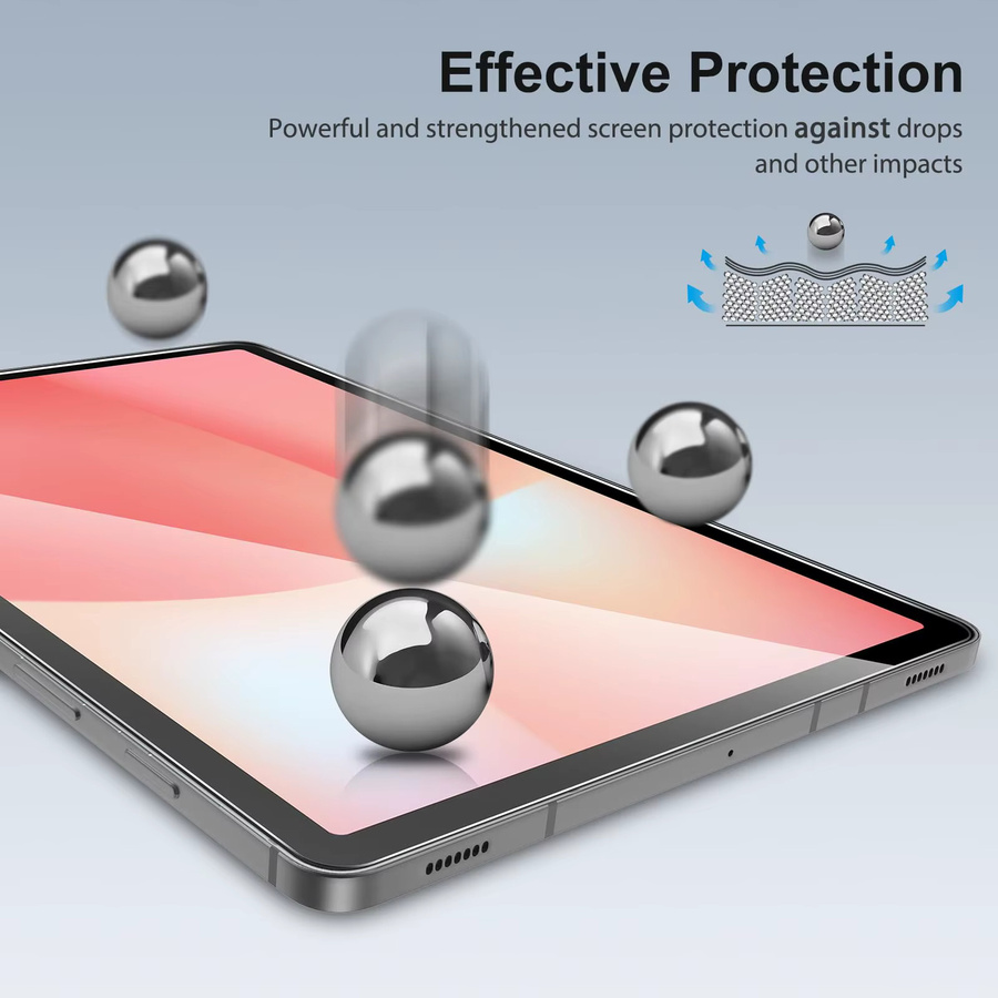 3er-Pack Displayschutzfolie aus gehärtetem Glas für Samsung Galaxy Tab A9+, transparent - Bild 2