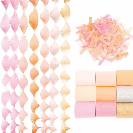 Rico Design Deko-Set Blüten in Multicolor aus Krepp für Anlässe wie Geburtstage, Hochzeiten oder Babyshowers