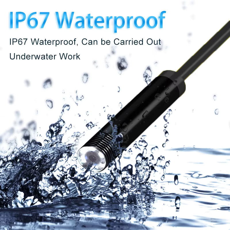 GUANMOU USB-C Endoskop-Kamera IP67 Wasserdicht mit einstellbarer LED für Android und PC, Schwarz, 7,0 mm - Bild 3