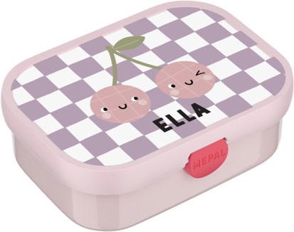 Mepal Brotdose Paul & Clara in Pink mit Besteck und Snap-Lid zum Personalisieren mit Namen und Foto - Bild 1