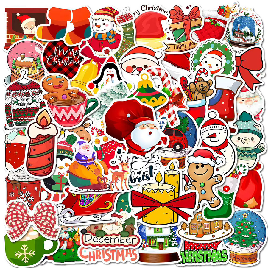 Charile Santa Claus Aufkleber, Cartoon, 10/30/50 stücke - Bild 2