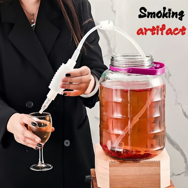 Halbautomatischer Brau-Siphon mit Ventil und Filter für Wein, transparentes lebensmittelechtes Rohr für Homebrewing, Länge: 2 m oder 2,5 m - Bild 1