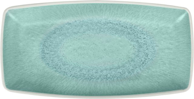 VEGA Servierplatte Torto aus Melamin, 6er Pack, türkis/blau, rechteckig, L: 33,1 cm, B: 16,8 cm, H: 3,2 cm - Bild 1