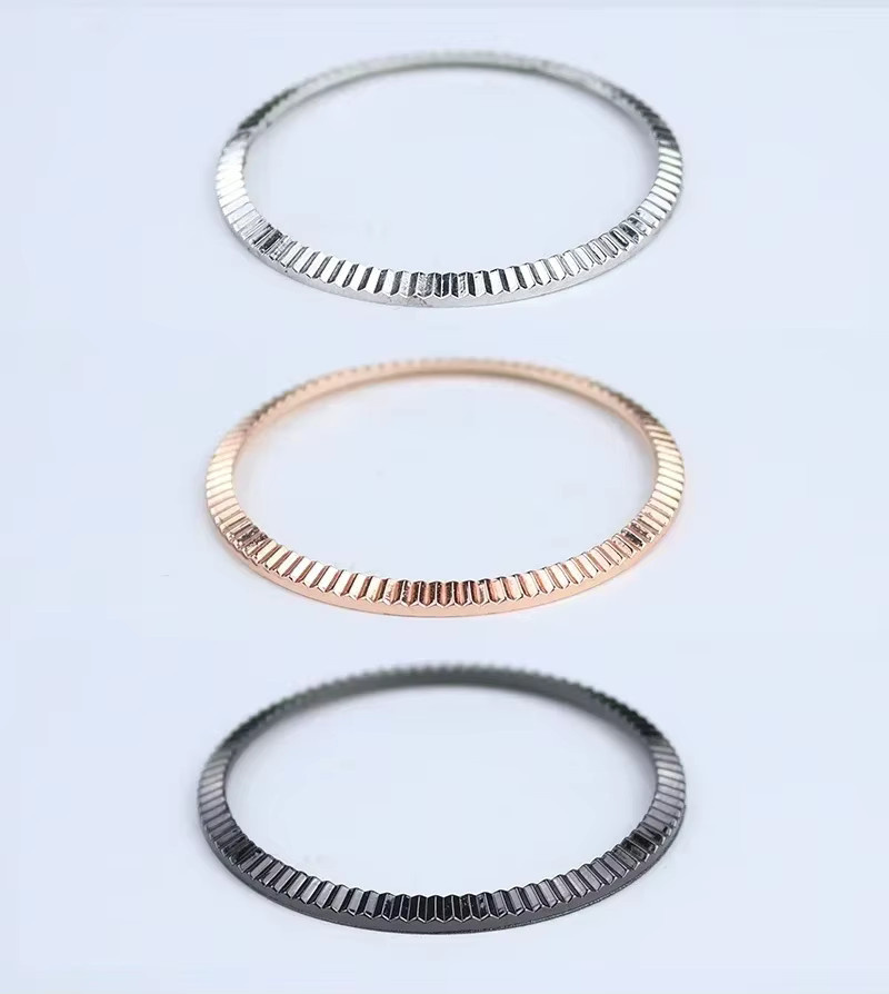 CAOWTAN Metalllünette Abdeckring für Samsung Galaxy Watch, Edelstahl, Silber - Bild 3