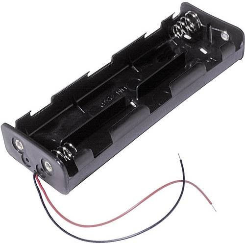 MPD Batteriehalter BH26CW mit 6x Baby C Kabel in Schwarz, B/T/H: 158 x 55 x 26 mm - Bild 1