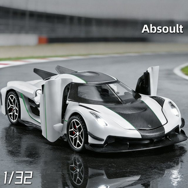 MINI AUTO Jesko Absolut Supercar, Automodell, 1:32, Metall, mit Licht und Sound - Bild 1