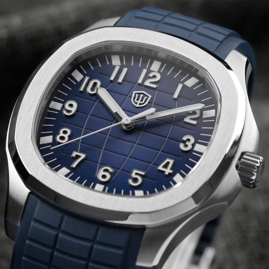 Watchdives Armbanduhr, Quarz, Edelstahl, 38 mm, Blau, Herren - Bild 3