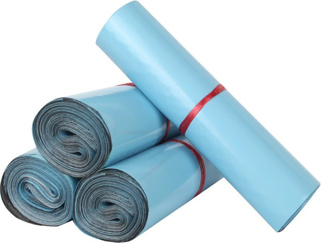 INPLUSTOP Poly-Versandtaschen aus Kunststoff, wasserdicht und selbstklebend, Blau, B: 27,0 cm, H: 20,0 cm, T: 15,0 cm - Bild 1