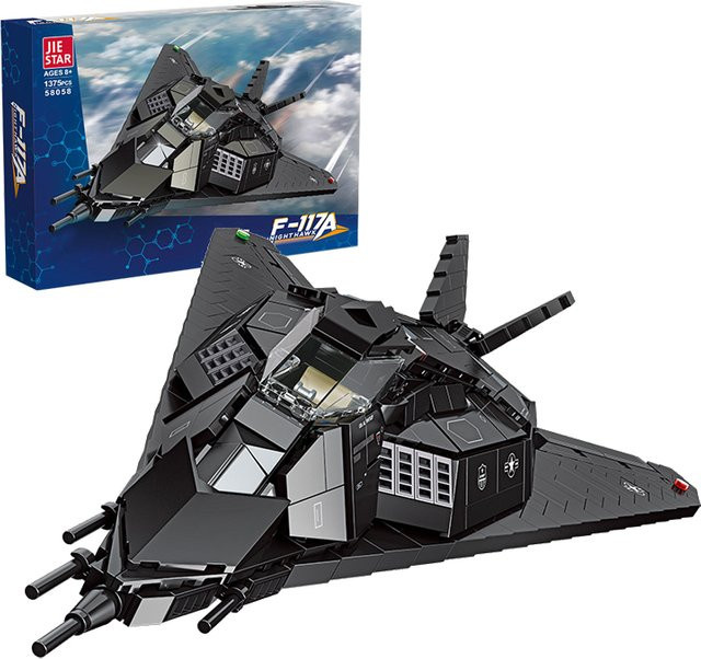 GUCAA Military F-117A Kampfflugzeug, Bausteine Modell, 1375 Teile, ab 18 Jahren - Bild 1