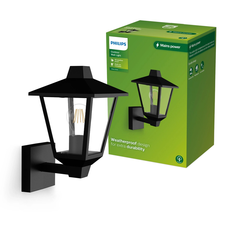 Philips Hue Kinno LED Außenwandleuchte Up Schwarz E27 - Bild 2