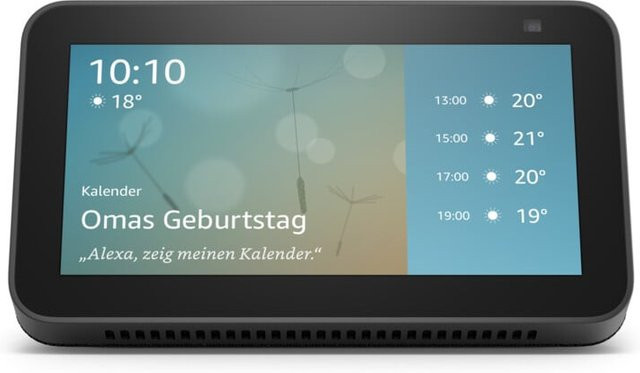 Amazon Echo Show 5 (2. Generation) Smart Display in Schwarz - Bild 1