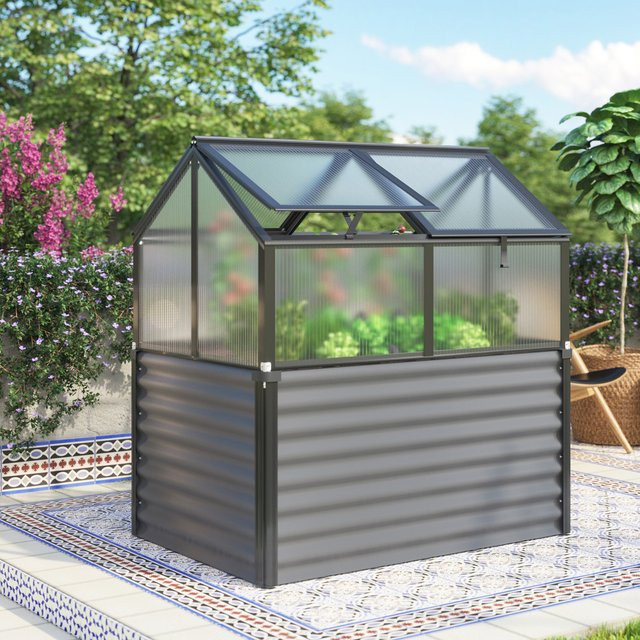 Vitavia Hochbeet Gamma mit Unterbau, schwarz, B: 89 cm, T: 127 cm, H: 135 cm - Bild 2
