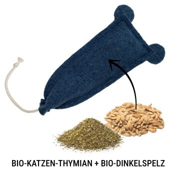 Kater Kasimir MÄUSERICH, XL Spielmaus, handgemacht aus echtem Wollfilz mit Katzen-Thymian - Bild 2