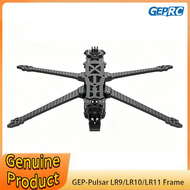 GEPRC GEP-Pulsar LR 9-11 Zoll FPV Freestyle Racing Langstrecken-Drohnenrahmen aus 7075-T6 Aluminium in Schwarz - Bild 1