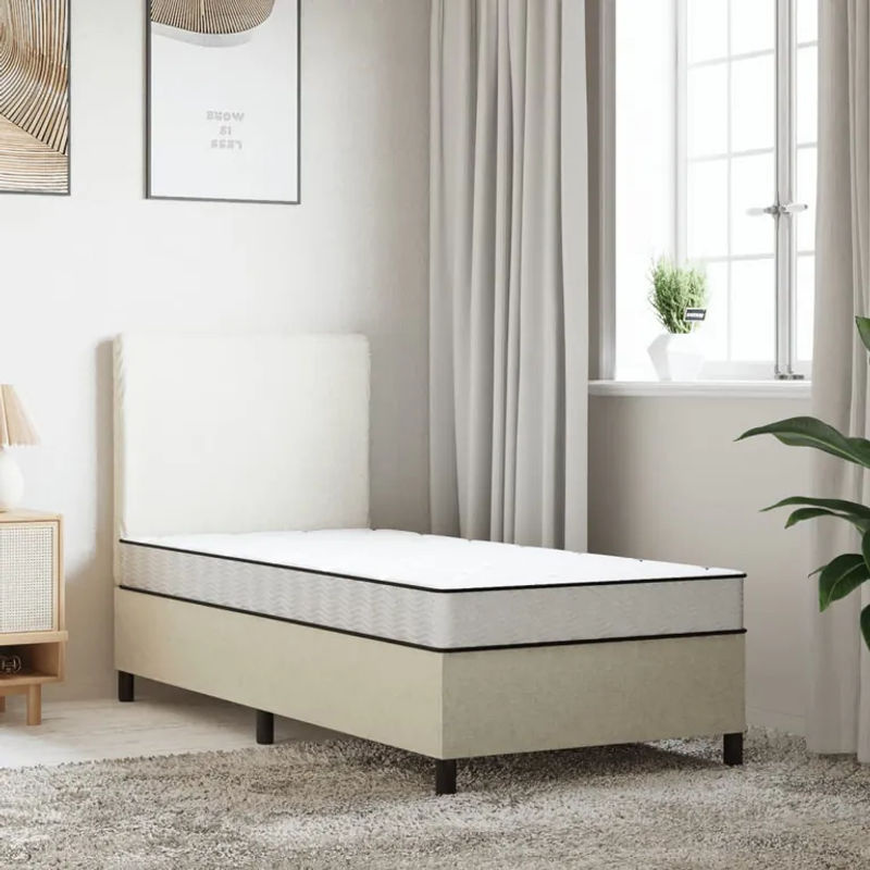 Vidaxl Schaumstoffmatratze Weiß, mittelfest, H2, B: 90 cm, L: 190 cm - Bild 2