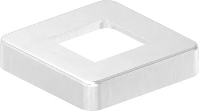 FeNau Abdeckrosette aus Edelstahl in Silber glänzend für Vierkantrohr 47 x 47 mm, B/T/H: 9,6 x 9,6 x 2,0 cm - Bild 1
