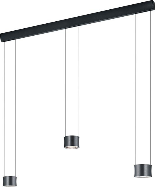 Bankamp Impulse 2107 LED-Pendelleuchte 3-flammig in Anthrazit matt mit Down- und Uplight (2700K) dimmbar - Bild 1
