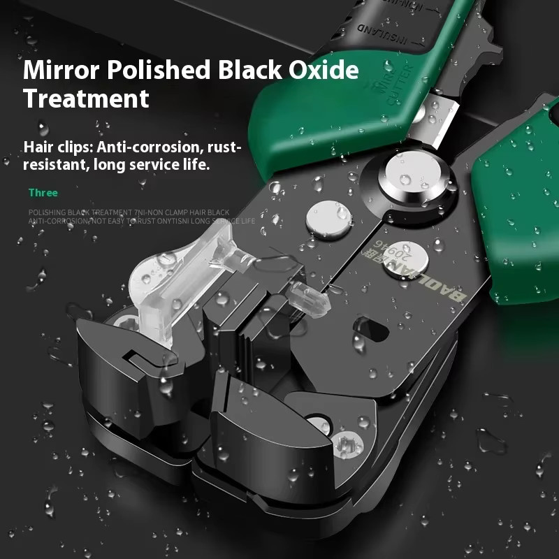 Baolian 5-in-1 Automatischer Drahtabisolierer Multitool Elektriker-Reparaturzange in Grün - Bild 4