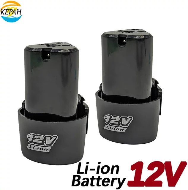 KEPAH 12V Universal Lithium-Ionen-Akku in Schwarz für Elektroschrauber, Pistolenbohrmaschinen und Mini-Winkelschleifer - Bild 1