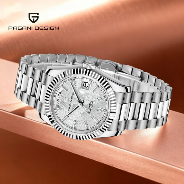 PAGANI DESIGN Armbanduhr Automatik, Edelstahl, Silber, Herren - Bild 1