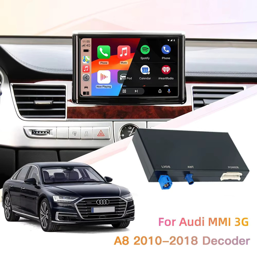 CARABC Wireless CarPlay und Android Auto Modul für Audi A8 D3 (2010-2018) mit MMI 3G, AirPlay und Mirror Link, Schwarz - Bild 4