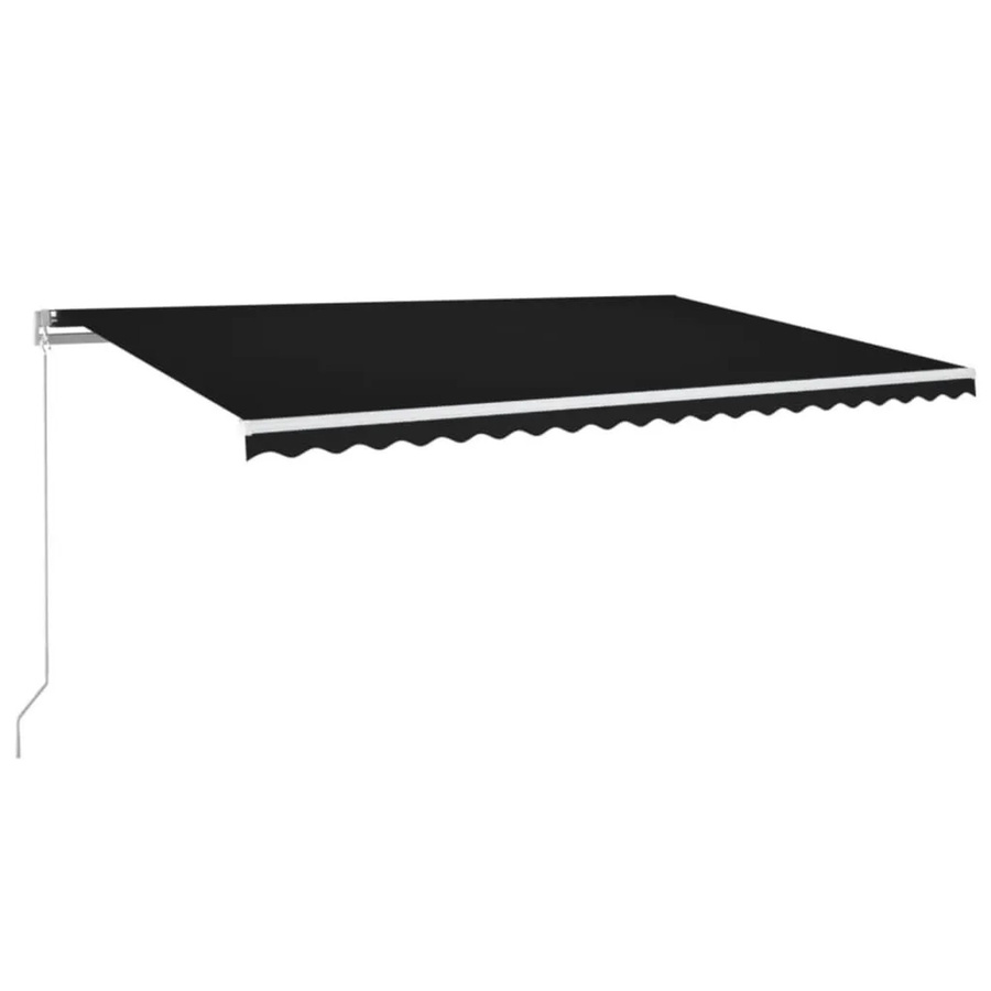 vidaXL Markise manuell einziehbar mit LED in Anthrazit, B x H: 500 x 350 cm - Bild 2